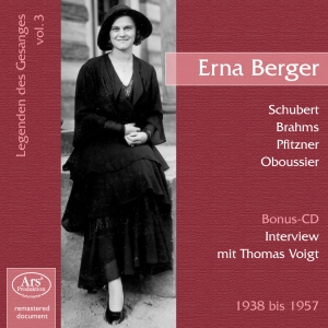 Schubert/Brahms/Schumann/Pfitzner/W - Vocal Recital Erna Berger in the group OUR PICKS / Christmas gift tip CD at Bengans Skivbutik AB (5560882)