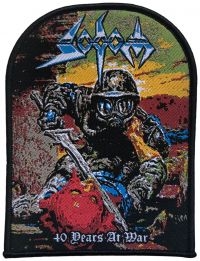 Sodom - Patch 40 Years At War Black Border in the group MERCHANDISE / Accessoarer / Nyheter / Hårdrock at Bengans Skivbutik AB (5562693)