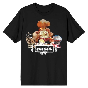 Oasis - Atomic Collage Uni Bl T-Shirt in the group MERCHANDISE / T-shirt / Pop-Rock at Bengans Skivbutik AB (5562793r)