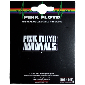 Pink Floyd - Animals Mono Text Logo Pin Badge in the group MERCHANDISE / Pin-Button Badge / Pop-Rock at Bengans Skivbutik AB (5562893)
