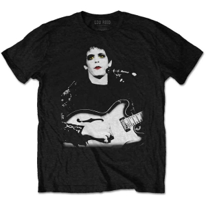 Lou Reed - Bleached Photo Uni Bl T-Shirt in the group MERCHANDISE / T-shirt / Pop-Rock at Bengans Skivbutik AB (5563409r)