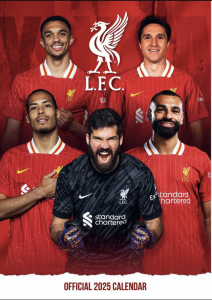 Liverpool Fc - 2025 A3 Calendar  in the group MERCH / Calender 2025 / Calendars League at Bengans Skivbutik AB (5563823)