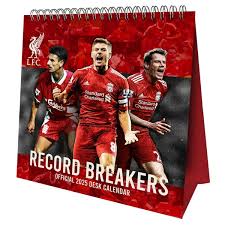 Liverpool Fc  - 2025 Desk Easel Calendar in the group MERCHANDISE / Merch / Nyheter / Sport at Bengans Skivbutik AB (5563846)