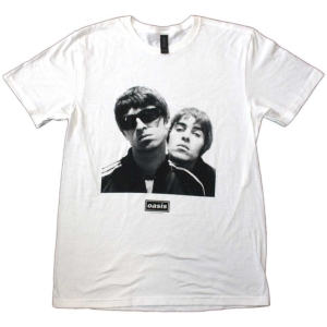 Oasis - Noel & Liam Square Photo Wht T-Shirt in the group MERCHANDISE / T-shirt / Pop-Rock at Bengans Skivbutik AB (5564209r)