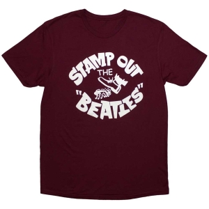 Beatles - Stamp Out The...Uni Maroon T-Shirt in the group MERCHANDISE / T-shirt / Pop-Rock at Bengans Skivbutik AB (5564334r)