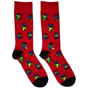 Grateful Dead - Dancing Bears Red Socks (Eu 39-45) in the group MERCHANDISE / / at Bengans Skivbutik AB (5564496)