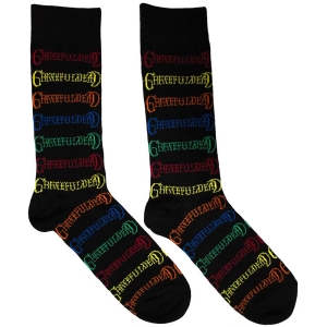 Grateful Dead - Coloured Logos Patt Bl Socks (Eu 39-45) in the group MERCHANDISE / Merch / Pop-Rock at Bengans Skivbutik AB (5564499)