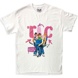 Tlc - Kicking Group Uni Wht T-Shirt in the group MERCHANDISE / T-shirt / RnB-Soul at Bengans Skivbutik AB (5564554r)