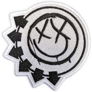 Blink 182 - Black Six-Arrow Smile Woven Patch in the group MERCHANDISE / Merch / Punk at Bengans Skivbutik AB (5565564)