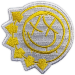 Blink 182 - Yellow Six-Arrow Smile Woven Patch in the group MERCHANDISE / Merch / Punk at Bengans Skivbutik AB (5565565)