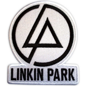 Linkin Park - Concentric Text Logo Wht Woven Patch in the group MERCHANDISE / Merch / Hårdrock at Bengans Skivbutik AB (5565591)