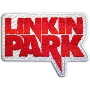 Linkin Park - Red Logo Wht Woven Patch in the group MERCHANDISE / Merch / Nyheter / Hårdrock at Bengans Skivbutik AB (5565595)