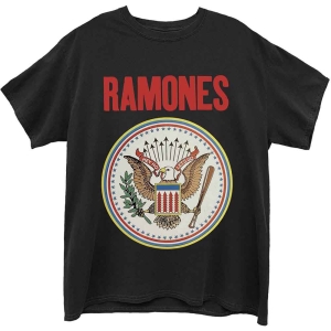 Ramones - Full Colour Seal Uni Bl T-Shirt in the group MERCHANDISE / T-shirt / Nyheter / Punk at Bengans Skivbutik AB (5566075r)