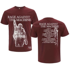 Rage Against The Machine - Bola Album Cover Maroon T-Shirt in the group MERCHANDISE / T-shirt / Hårdrock at Bengans Skivbutik AB (5566719r)