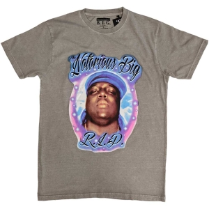 Notorious B.I.G - Rip Airbrush Uni Grey T-Shirt in the group MERCHANDISE / T-shirt / Hip Hop-Rap at Bengans Skivbutik AB (5566997r)