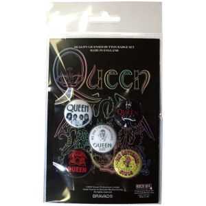 Queen - Fat Bottomed Girls Button Badge Pack in the group MERCHANDISE / Merch / Pop-Rock at Bengans Skivbutik AB (5569299)