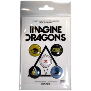 Imagine Dragons - Enemy Button Badge Pack in the group MERCHANDISE / Merch / Pop-Rock at Bengans Skivbutik AB (5569301)