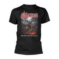 Saxon - T/S Hell, Fire And Damnation (L) in the group MERCHANDISE / T-shirt / Kommande / Hårdrock at Bengans Skivbutik AB (5573412)