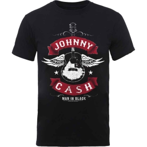 Johnny Cash - Winged Guitar Uni Bl T-Shirt in the group MERCHANDISE / T-shirt / Country at Bengans Skivbutik AB (5574717)