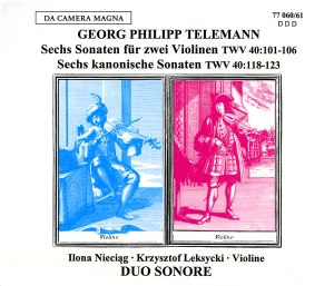 Telemann - Sonatas For 2 Violins in the group OUR PICKS / Christmas gift tip CD at Bengans Skivbutik AB (5574919)