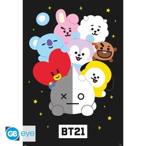 Bt21  - Characters 61 X 91.5Cm Maxi Poster in the group MERCHANDISE / Merch / K-Pop,Pop-Rock at Bengans Skivbutik AB (5575675)