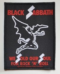 Black Sabbath - Patch Sold Our Souls (9,6 X 7,2 Cm) in the group MERCHANDISE / Accessoarer / Hårdrock at Bengans Skivbutik AB (5577293)