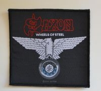 Saxon - Patch Wheels Of Steel (10,2 X 9,8 C in the group MERCHANDISE / Accessoarer / Hårdrock at Bengans Skivbutik AB (5577313)