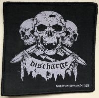 Discharge - Patch 3 Skulls (10,5 X 10,5 Cm) in the group MERCHANDISE / Accessoarer / Pop-Rock at Bengans Skivbutik AB (5577332)