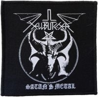 Hellbutcher - Patch Satans Metal (9,7 X 9,7 Cm) in the group MERCHANDISE / Accessoarer / Hårdrock at Bengans Skivbutik AB (5577363)