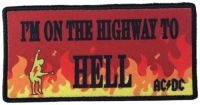 Ac/Dc - Patch Highway To Hell Flames (5,3 X in the group MERCHANDISE / Accessoarer / Hårdrock at Bengans Skivbutik AB (5577388)