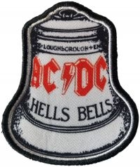 Ac/Dc - Patch Hells Bells White (8 X 6,7 Cm in the group MERCHANDISE / Accessoarer / Hårdrock at Bengans Skivbutik AB (5577406)