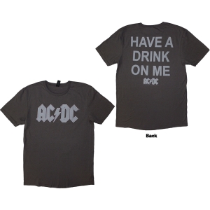 Ac/Dc - Have A Drink On Me Uni Grey T-Shirt in the group MERCHANDISE / T-shirt / Heavy Metal at Bengans Skivbutik AB (5581211r)