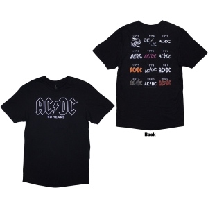 Ac/Dc - History Logo Uni Bl T-Shirt in the group MERCHANDISE / T-shirt / Heavy Metal at Bengans Skivbutik AB (5581216r)