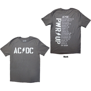 Ac/Dc - Logo Eu Tour 24 Uni Grey T-Shirt in the group MERCHANDISE / T-shirt / Heavy Metal at Bengans Skivbutik AB (5581217r)