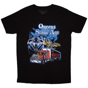Queens Of The Stone Age - Wolf Skyline Uni Bl T-Shirt in the group MERCHANDISE / T-shirt / Heavy Metal at Bengans Skivbutik AB (5581252r)