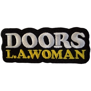 The Doors - La Woman Text Logo Bl Woven Patch in the group MERCHANDISE / Patch / Pop-Rock at Bengans Skivbutik AB (5581812)