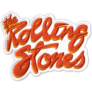 Rolling Stones - Orange Logo Woven Patch in the group MERCHANDISE / Patch / Pop-Rock at Bengans Skivbutik AB (5581874)