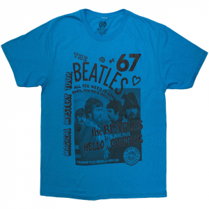 Beatles - 1967 Uni Blue T-Shirt in the group OTHER / Övrigt / at Bengans Skivbutik AB (5581960r)
