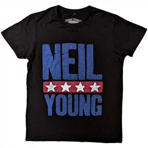 Neil Young - Stars Logo Uni Bl T-Shirt in the group OTHER / Övrigt / at Bengans Skivbutik AB (5581965r)