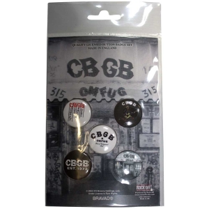 Cbgb - Cbgb Logos Button Badge 5-Pack in the group MERCHANDISE / Pin-Button Badge / Punk at Bengans Skivbutik AB (5581976)