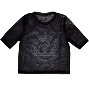 Lamb Of God - Omens Clock Lady Bl Mesh Crop Top in the group MERCHANDISE / T-shirt / Heavy Metal at Bengans Skivbutik AB (5583034r)