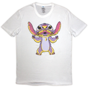 Lilo & Stitch - Purple Stitch Uni Wht T-Shirt in the group MERCHANDISE / T-shirt / Soundtrack at Bengans Skivbutik AB (5583035r)
