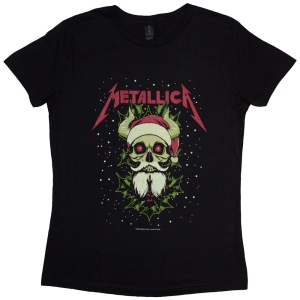 Metallica - Santa Horns Lady Bl T-Shirt in the group MERCHANDISE / T-shirt / Heavy Metal at Bengans Skivbutik AB (5583037r)