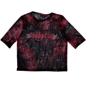 Motley Crue - Feelgood Logo Lady Bl Mesh Crop Top in the group MERCHANDISE / T-shirt / Heavy Metal at Bengans Skivbutik AB (5583044r)