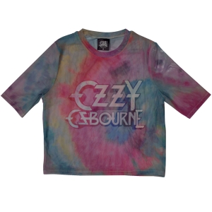 Ozzy Osbourne - Logo Lady Lht Blue Mesh Crop Top in the group MERCHANDISE / T-shirt / Heavy Metal at Bengans Skivbutik AB (5583048r)