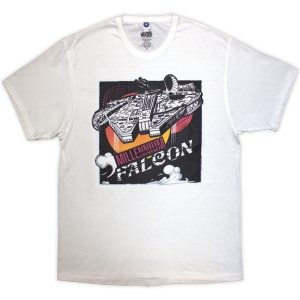 Star Wars - Millennium Falcon Graphic Uni Wht T-Shirt in the group MERCHANDISE / T-shirt / Soundtrack at Bengans Skivbutik AB (5583053r)