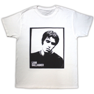 Liam Gallagher - Framed Photo Uni Wht T-Shirt in the group MERCHANDISE / T-shirt / Pop-Rock at Bengans Skivbutik AB (5583347r)