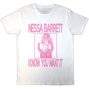 Nessa Barrett - I Know You Want It Uni Wht T-Shirt in the group MERCHANDISE / T-shirt / Pop-Rock at Bengans Skivbutik AB (5583348r)