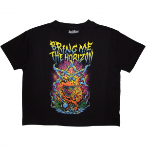 Bring Me The Horizon - Smoking Dinosaur Lady Bl Crop Top in the group OTHER / Övrigt / at Bengans Skivbutik AB (5583534r)