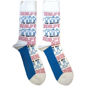 Beatles - Help! Outlines Repeat Uni Wht Socks in the group MERCHANDISE / / at Bengans Skivbutik AB (5583635)